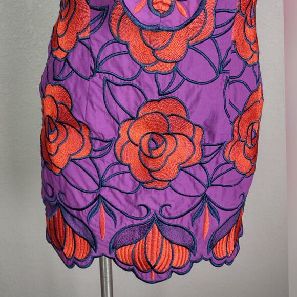 Alice McCall Ms Rose Embroidered Floral Mini Dress Size 6 - Picture 16 of 16